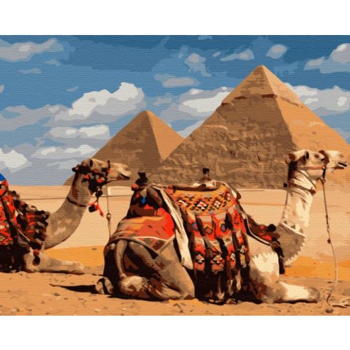 Egyiptom szimbólumai - Számfestő készlet kereten 40x50_