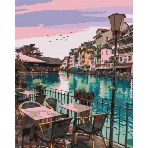 Antalya napnyugta - Számfestő készlet kereten 40x50_