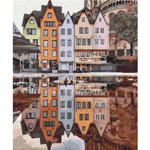 Stockholm tükörképe - Számfestő készlet kereten 40x50