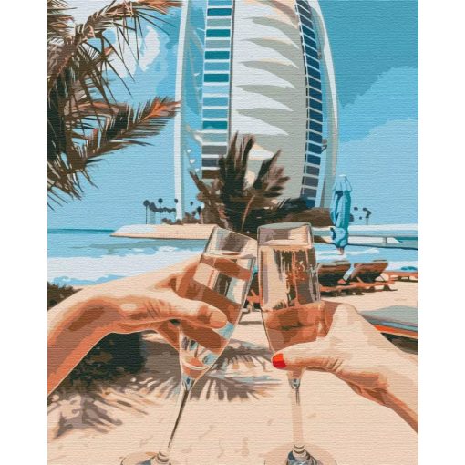 Dubai két főre - Számfestő készlet kereten 40X50
