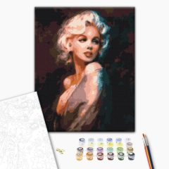   Unvergessliche Marilyn - Malen-nach-Zahlen-Set auf Keilrahmen 40x50