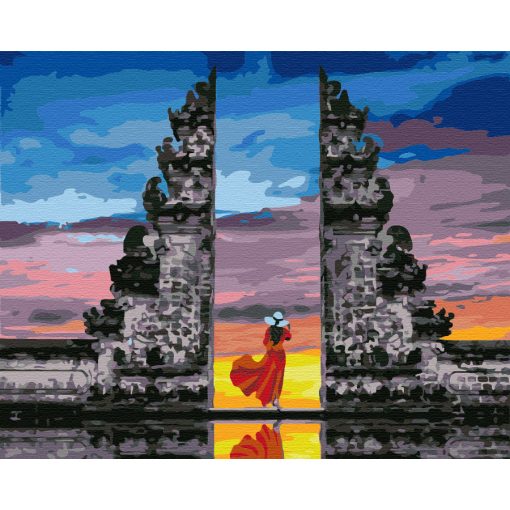Utazás Balin -  Számfestő készlet kereten 40x50