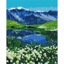Alpesi rétek - Számfestő készlet kereten 40x50