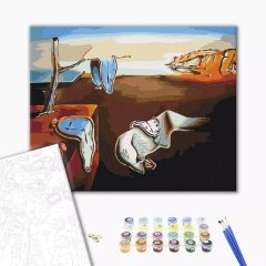   Az elfolyó idő - Salvador Dalí - Számfestő készlet kereten 40x50