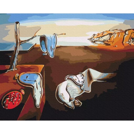 Az elfolyó idő - Salvador Dalí - Számfestő készlet kereten 40x50