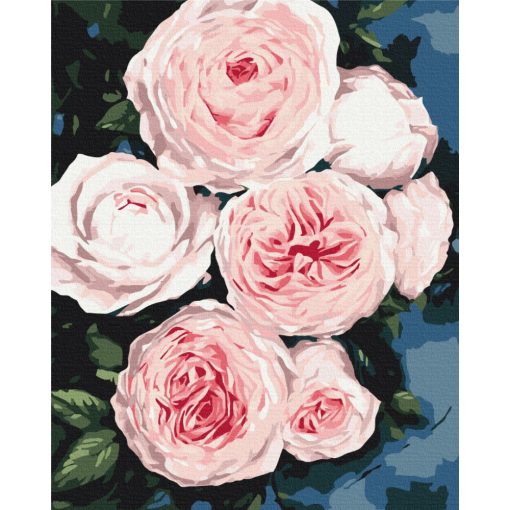 Rózsavirág - Számfestő készlet kereten 40x50