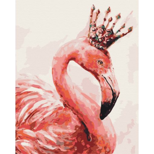 Királyi flamingó - Számfestő készlet kereten 40x50_