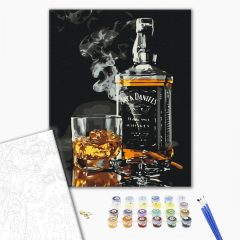 Lazulj whiskyvel - Számfestő készlet kereten 40x50