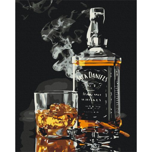 Lazulj whiskyvel - Számfestő készlet kereten 40x50
