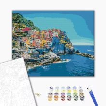 Cinque Terre - Számfestő készlet kereten 40x50