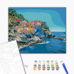 Cinque Terre - Számfestő készlet kereten 40x50