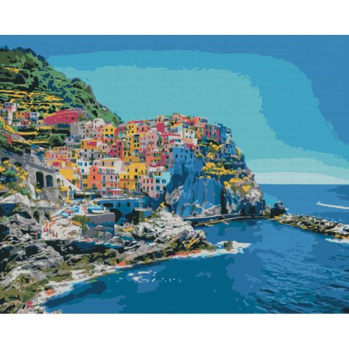 Cinque Terre - Számfestő készlet kereten 40x50