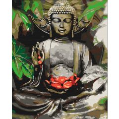 Buddha - Számfestő készlet kereten 40x50