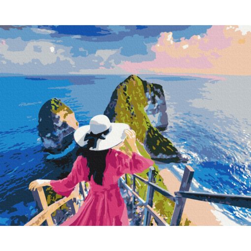 Kilátás a szigetről - Számfestő készlet kereten 40x50