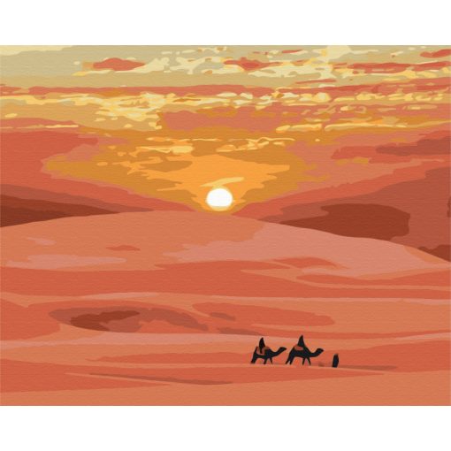 Sivatagi forróság - Számfestő készlet kereten 40x50