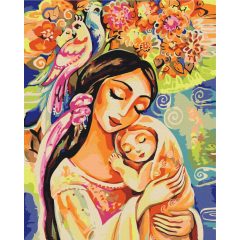 Anyai szeretet 1 - Számfestő készlet kereten 40x50