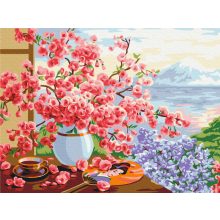 Japán életstílus - Számfestő készlet kereten 40X50