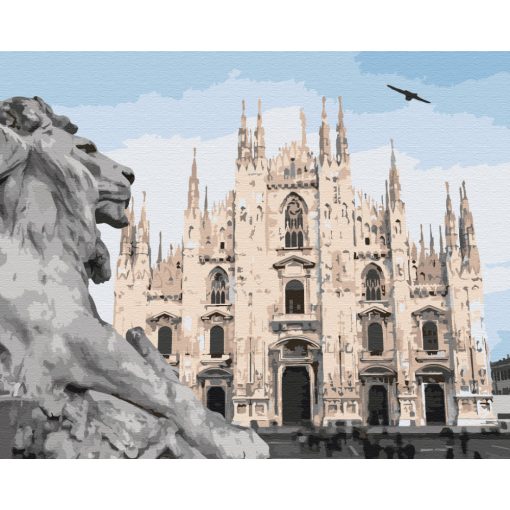 Milánói Katedrális - Számfestő készlet kereten 40x50_