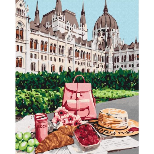 Piknik Budapesten - Számfestő készlet kereten 40x50