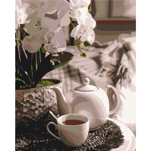 Tea idő - Számfestő készlet kereten 40x50