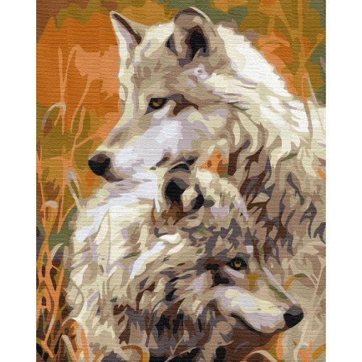 Sztyeppei farkasok - Számfestő készlet kereten 40x50_