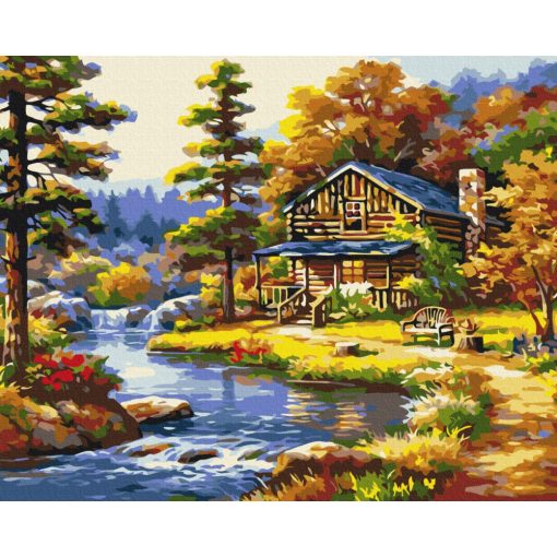 Erdei faházikó - Számfestő készlet kereten 40x50