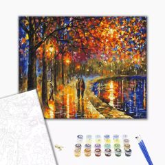   Séta egy fényes parkban - Számfestő készlet kereten 40x50