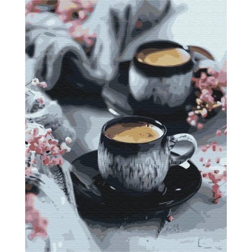 Kávézás kettesben - Számfestő készlet kereten 40x50