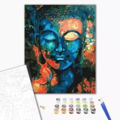 Buddha mosolya - Számfestő készlet kereten 40X50