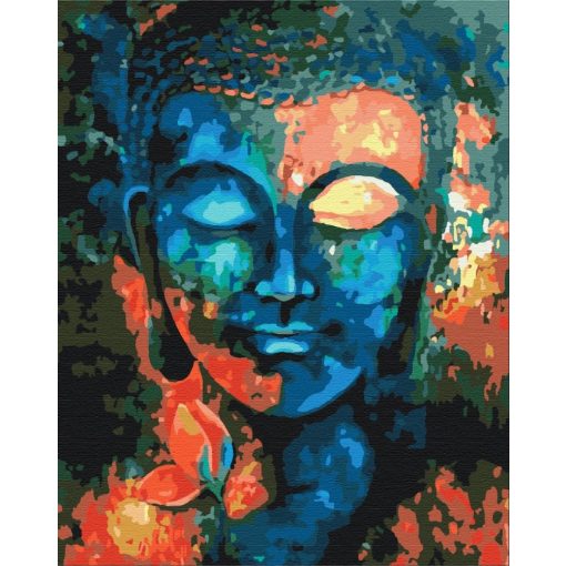 Buddha mosolya - Számfestő készlet kereten 40X50
