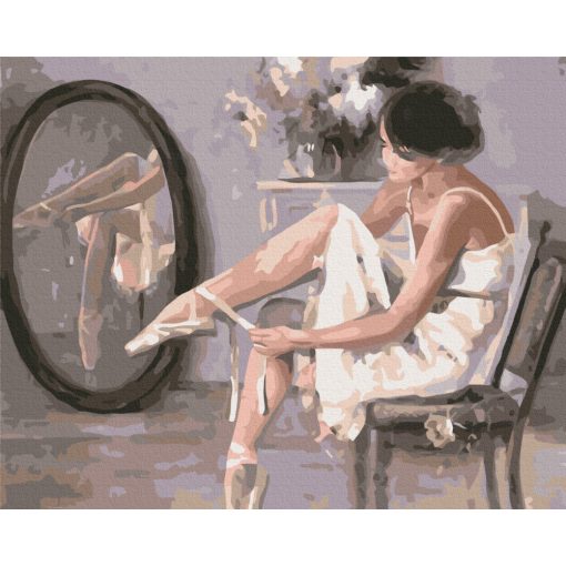 A balerina cipője - Számfestő készlet kereten 40x50