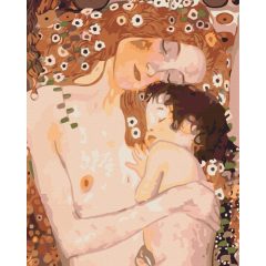   Anya gyermekével (részlet) - Gustav Klimt - Számfestő készlet kereten 40x50