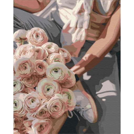 Stílusos csokor - Számfestő készlet kereten 40x50