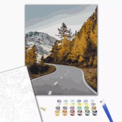 Hegyek felé - Számfestő készlet kereten 40X50