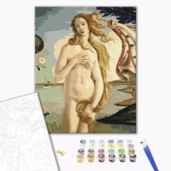   Vénusz születése - Sandro Botticelli - Számfestő készlet kereten 40x50