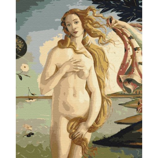 Vénusz születése - Sandro Botticelli - Számfestő készlet kereten 40x50