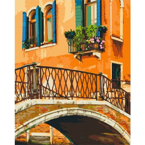 Híd Velencében - Számfestő készlet kereten 40x50