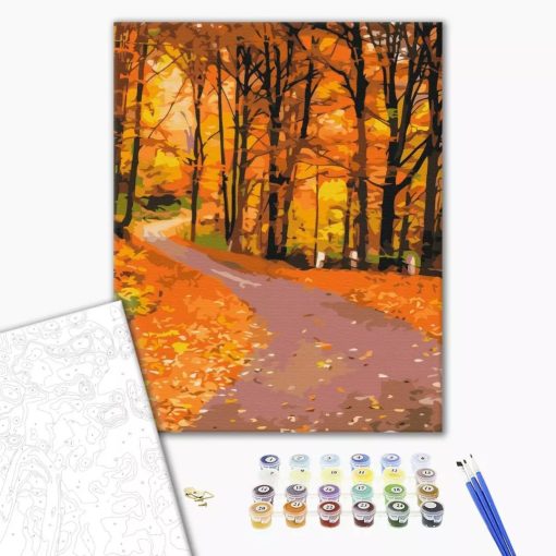 Park ősszel - Számfestő készlet kereten 40X50
