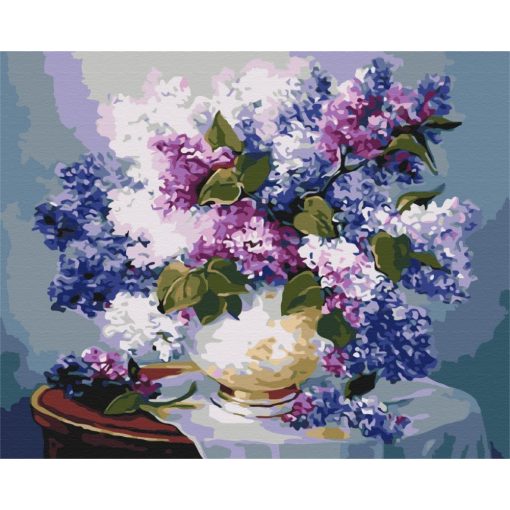 A lila árnyalatai - Számfestő készlet kereten 40x50
