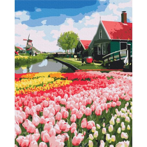 Holland vidék - Számfestő készlet kereten 40X50