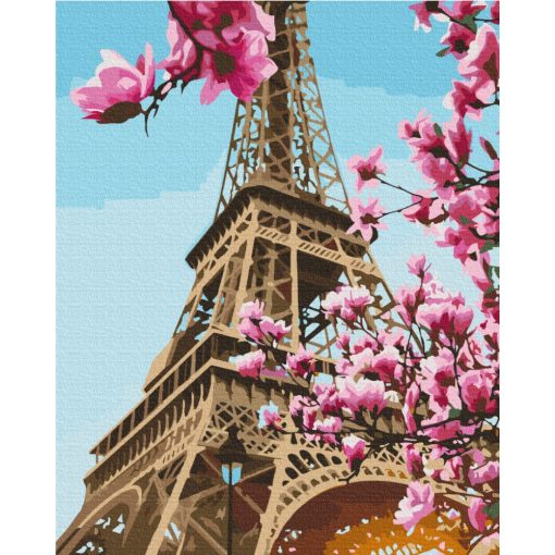 Párizs tavasszal - Számfestő készlet kereten 40x50_
