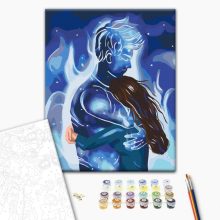 Kozmikus ölelés - Számfestő készlet kereten 40x50