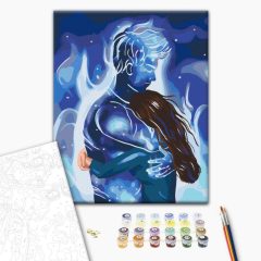 Kozmikus ölelés - Számfestő készlet kereten 40x50