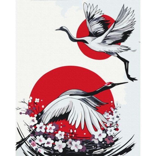 Darumadarak Japánban - Számfestő készlet kereten 40x50