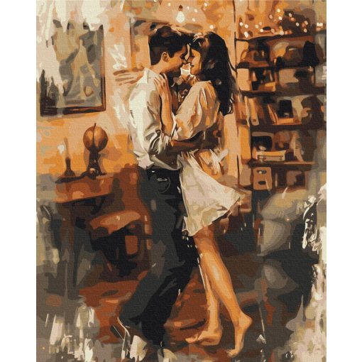 A szerelem karjaiban - Számfestő készlet kereten 40x50