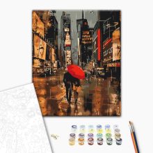 Együtt a Times Square-en - Számfestő készlet kereten 40x50