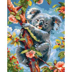 Koala úr - Számfestő készlet kereten 40x50