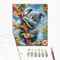 Koala úr - Számfestő készlet kereten 40x50