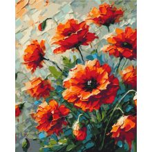 Pipacsok - Számfestő készlet kereten 40x50