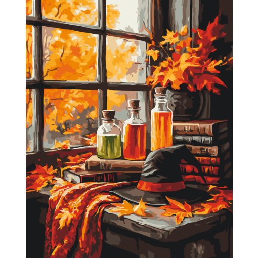 Boszorkánykonyha - Számfestő készlet kereten 40x50